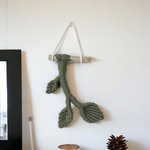 マクラメ リーフ タペストリー  シンプル インテリア