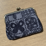 ミナペルホネン　フォレストタイル　グレー　がま口　財布　コインケース　ポーチ