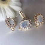 2pcs)3379)インポートピアス)milky#2i