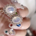 2pcs)3378)インポートイヤリング)milky#2i