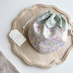 いちご巾着　リバティ　(ベッツィピンクラベンダー)