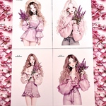 オリジナル人物ステッカー♡pink lavender③