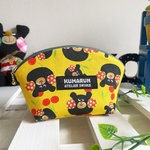 くまるんがいっぱい！ラウンドファスナーポーチ　イエロー