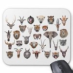 動物の顔のマウスパッド：フォトパッド（ 世界の野生動物シリーズ ）