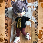 ねんどろいどどーる　服　普通丈　黒色Tシャツ　no.62
