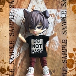 ねんどろいどどーる　服　少しだけ丈の長い　黒色Tシャツ　no.62