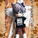 ねんどろいどどーる　服　少しだけ丈の長い　黒色Tシャツ