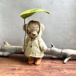 雨の日ベア(カーキ) 16cm
