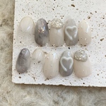  𝒾𝒸𝑒 𝒷𝓁𝓊𝑒 ﾈｲﾙﾁｯﾌﾟ ニュアンスネイル　夏ネイル　ネイル　ブルーネイル　奥行きネイル　ハートネイル　キラキラネイル　爽やかネイル　ブライダルネイル　