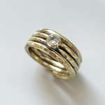 リング「hammer」zirconia 4consecutive