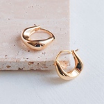 ゴールドフープピアス シルバー925ポスト シンプルピアス メタルピアス