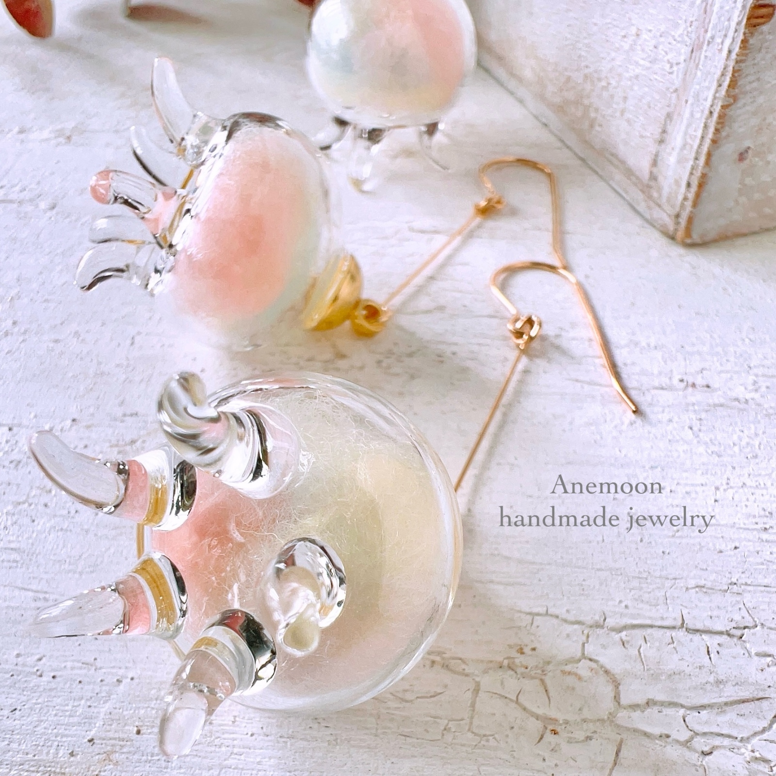 レインボークラゲのピアス/イヤリング jellyfish pierce/earring