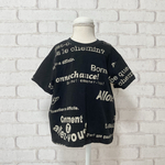 【110size】ワイドTシャツ　フォント柄