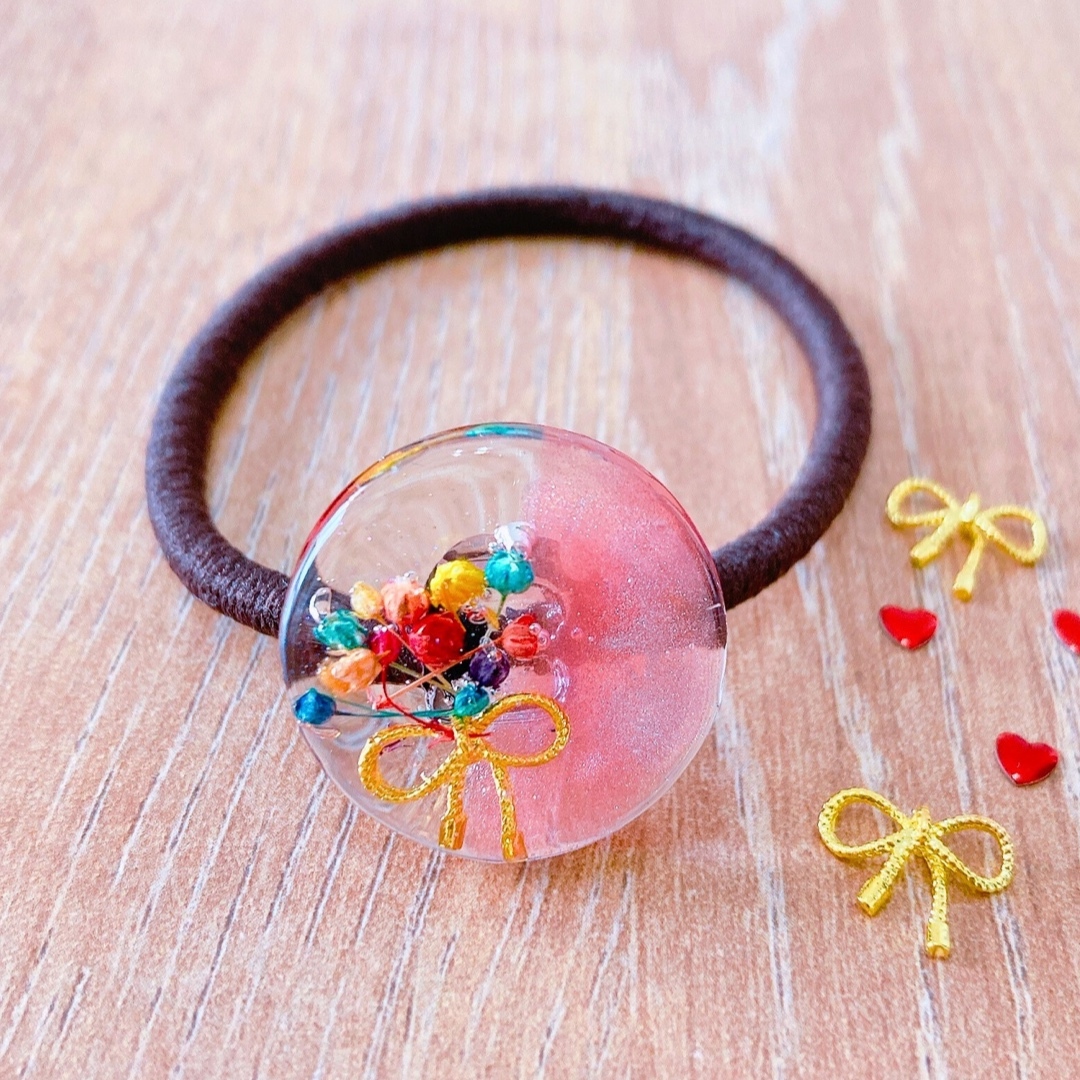 そらみね様お取り置き　9/3まで　猫　レジンヘアゴム　ネコ　月夜　ススキ 同梱100円引❤️1836 レジン ヘアゴム ♡ 狐 キツネ 猫 ネコ