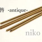 簪(かんざし)パーツ/金具5本/金古美