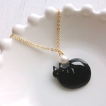 ころりん黒猫のネックレス