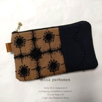anemone　パッチワーク　ファスナー ポーチ ケース ミナペルホネン ハンドメイド