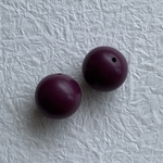 【パープル19.5mm  2個】ドイツヴィンテージ   ラウンドアクリルビーズ　vintage 
