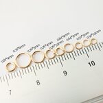 14KGF 真鍮製 丸カン 基礎パーツ  0.64mm×4.0mm 10個 アメリカ直輸入