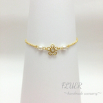 【期間限定SALE】*flower&pearl bracelet*