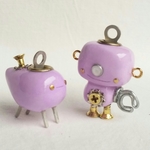 マメロボ  パープル（紫陽花色のロボットです♪）☆受注制作☆
