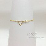 【期間限定SALE】*triangle&crystal bracelet *