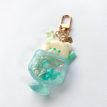 [5月24日販売]Cream soda flower bear shaker keychain(milky green)