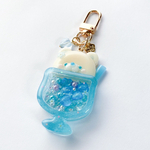 [5月24日販売]Cream soda flower bear shaker keychain(milky blue)