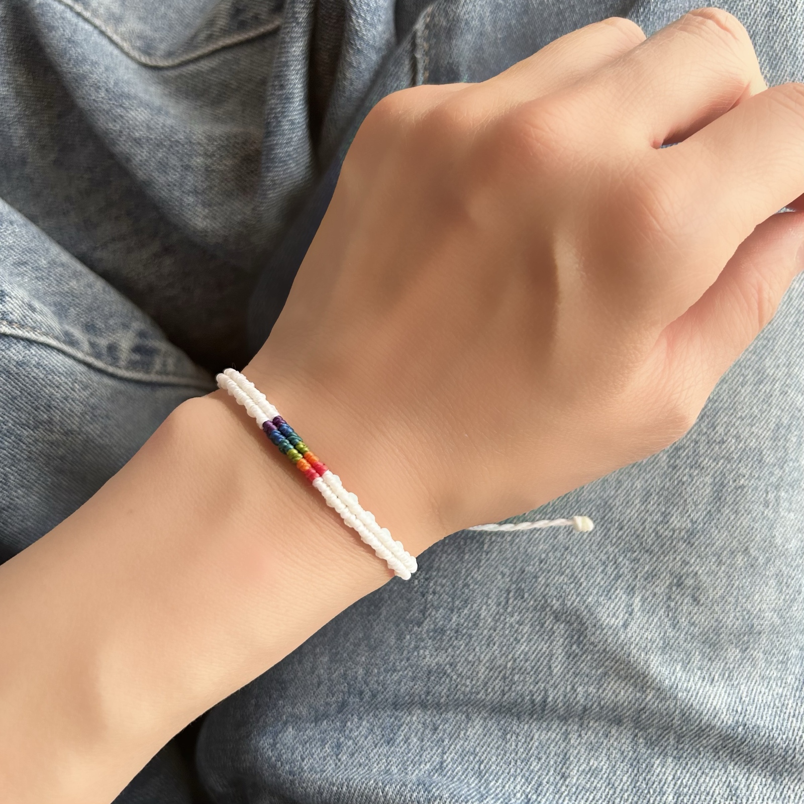 rainbow bracelet ワックスコードブレスレット - gam2* | minne byGMO