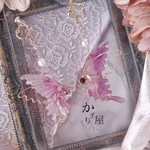 紫陽花色の蝶イヤリング〜Luxury〜（earrings of butterfly〜Luxury〜）