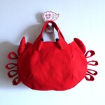 オーダー受注品★８号帆布の★真っ赤なカニトート