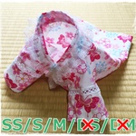 【送料込】ちょうちょの甚平【SS～M、DS、DM】