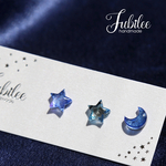星と月のミニピアス✩.*˚3個セット