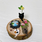 猫と金魚と紫陽花
