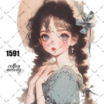 original sticker « no.1591 »     //     人物ステッカー オリジナルステッカー オリジナル人物ステッカー ステッカー