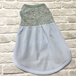 🎉SALE  Mint  小花模様＆ストライプノースリーブワンピース　S