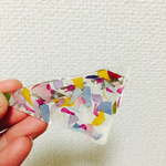 三角モザイクバレッタ 花びら