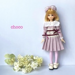 リカちゃん服　ブライス服　アンティーク風ドレス rosy rose🌹