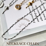 ☆再入荷【1pc】ステンレスダップチェーンネックレス　シルバー
