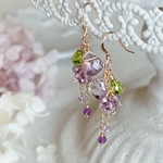 【14kgf】アメジスト×ペリドット＊ピアス