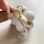 clear drop × gold knot pierce ∝クリア ステンレス ドロップ