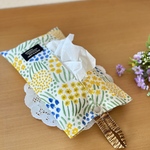 ＊箱なしティッシュカバー＊お花畑  ナチュラル エコティッシュカバー  