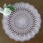 華やかレースフラワー・ライトピンク    レース編みドイリー