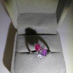 ダブルピンク　スター⭐サファイア＆ルビー(*˘︶˘*).｡.:*♡💕リング