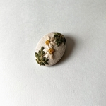 【再販】白い花 刺繍ブローチ 