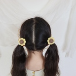 夏のお出かけに◎｜ぷっくりひまわりヘアゴム2個set