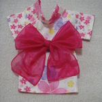 胴30～35　ハンドメイド　花柄浴衣