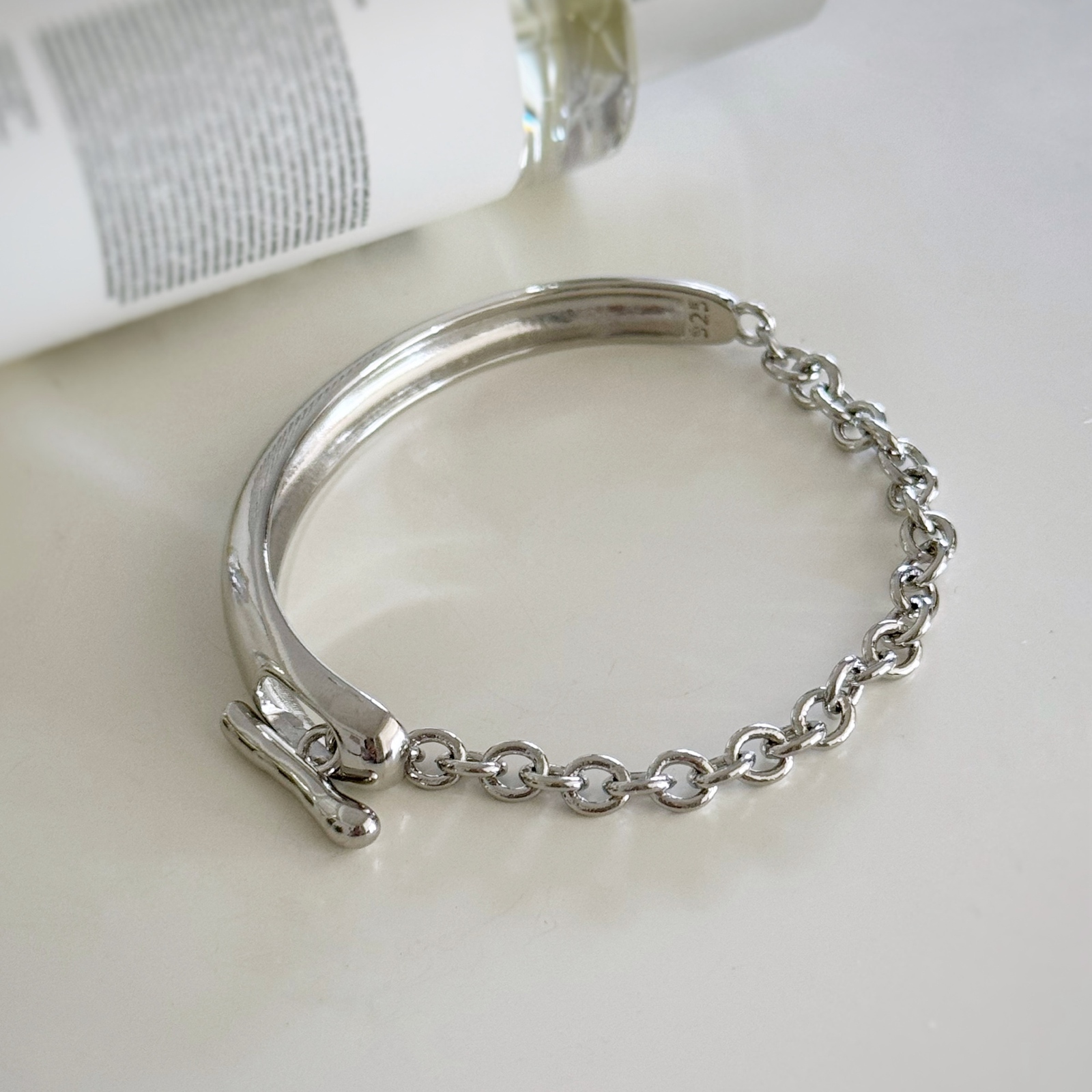 再入荷》silver925 マンテルフック バングル ブレスレット シンプル 