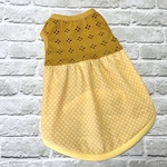 🎀《price down》🎀  Mustard yellow circle  lace&dotノースリーブワンピース　Ｓ