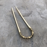 brass wave point hair stick  かんざし ヘアスティック 受注生産品